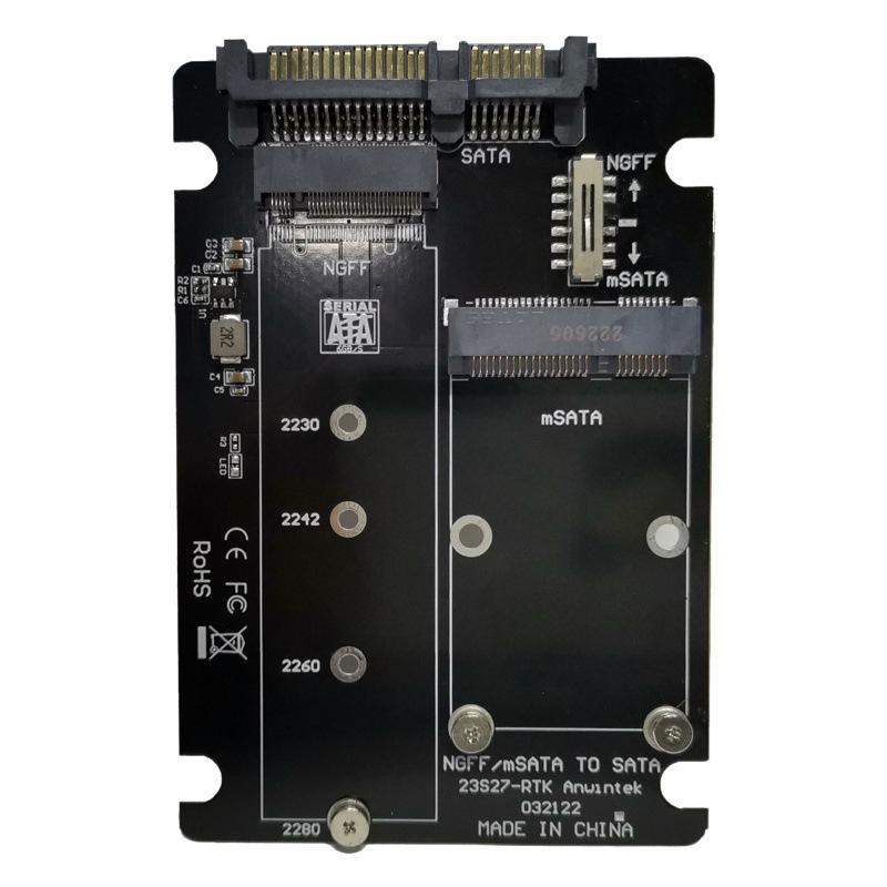 Anwintek/anyingke mSATA/m.2 NGFF a SATA3.0 tarjeta adaptadora SSD