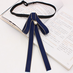 【Star Cat】Young Lady's Shirt Bow Tie Professional Attire Collar Flower Bead Accessory Ts151 Pearl Bow Tie