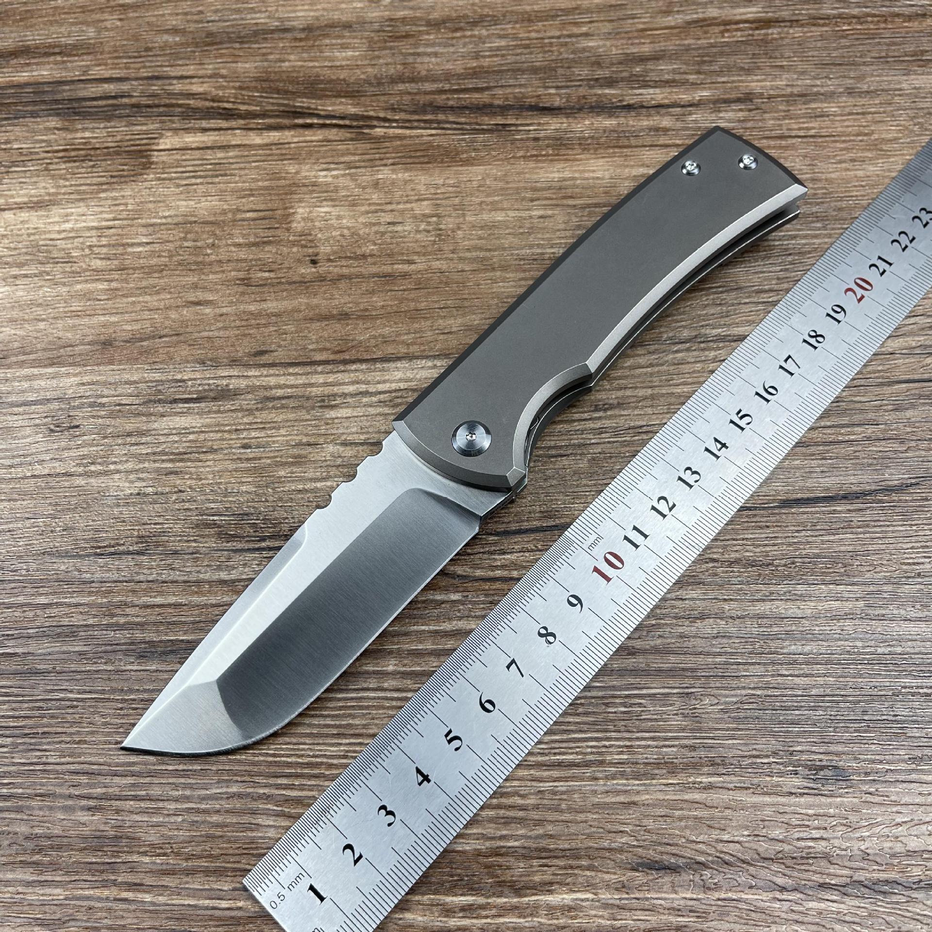 Chaves Knives查韦斯229救赎者钛合金折叠刀M390户外露营EDC刀具