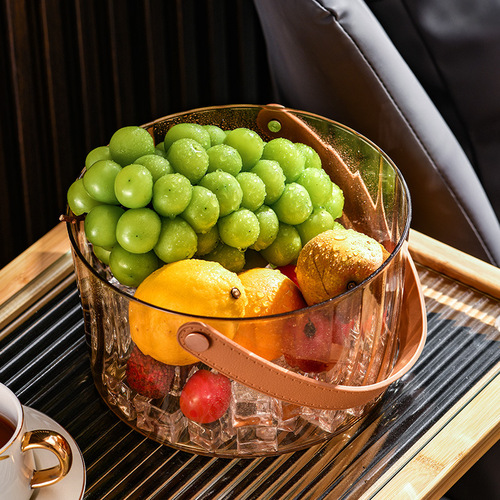 High-Endurance Glass Ice Bucket for Home KTV, Bar, and Party Use, Suitable for Commercial Settings