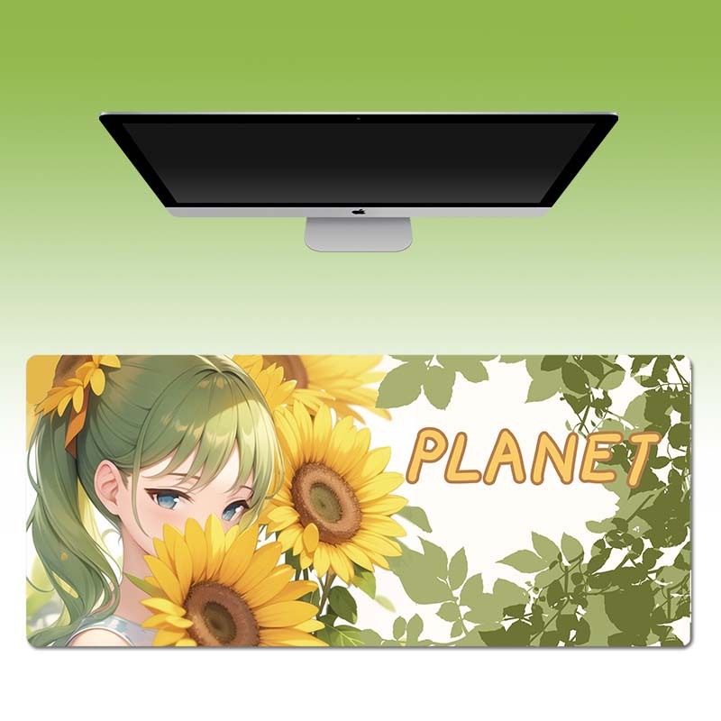 マウスパッドの1つの代理の超巨大なかわいいアニメの女子学生のキーボードのパッドは大きくて厚いロックの辺の卸売りの大きいサイズの事務室を増加します。|undefined