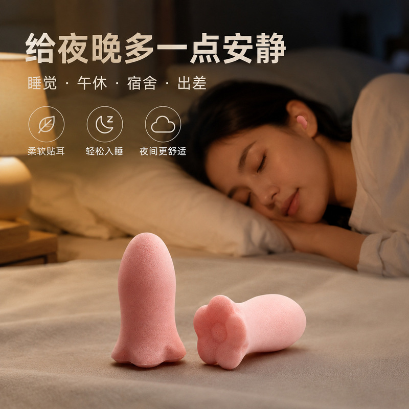 Flower-shaped sleep earplugs, small size, specifically for sleeping, with strong sound isolation, no ear swelling, silent noise reduction, and anti-noise earplugs