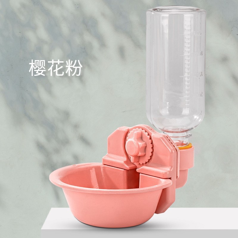 Mascota de color caramelo de gran capacidad jaula colgante fuente de beber jaula de perro colgante hervidor de agua gato Alimentador automático para beber