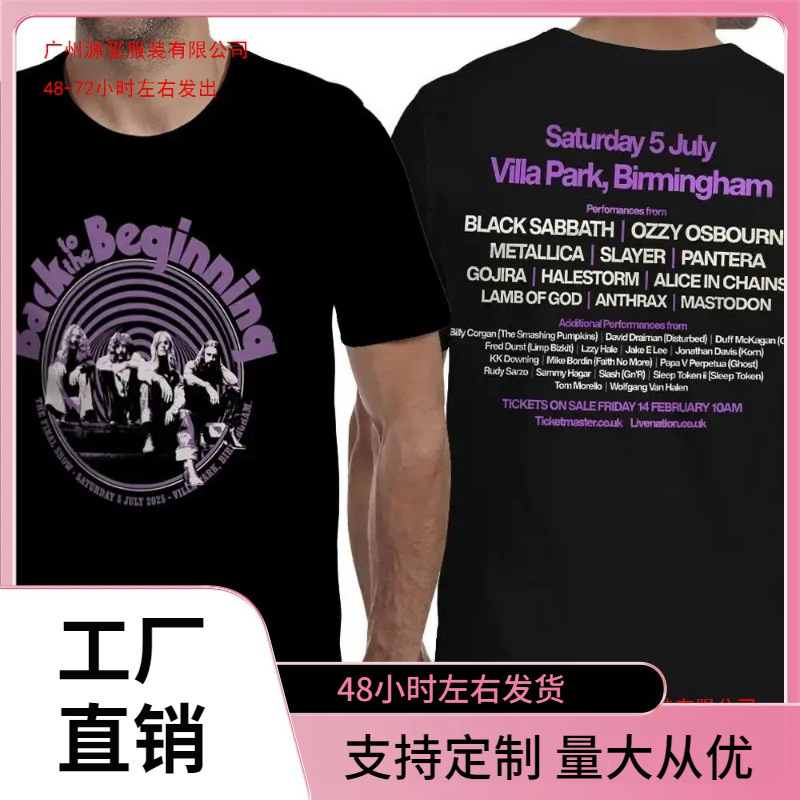 European Size Cotton t New Style Black Sabbath Jersey Ozzy Osbourne Returns to the Beginning of Heavy Metal Rock t