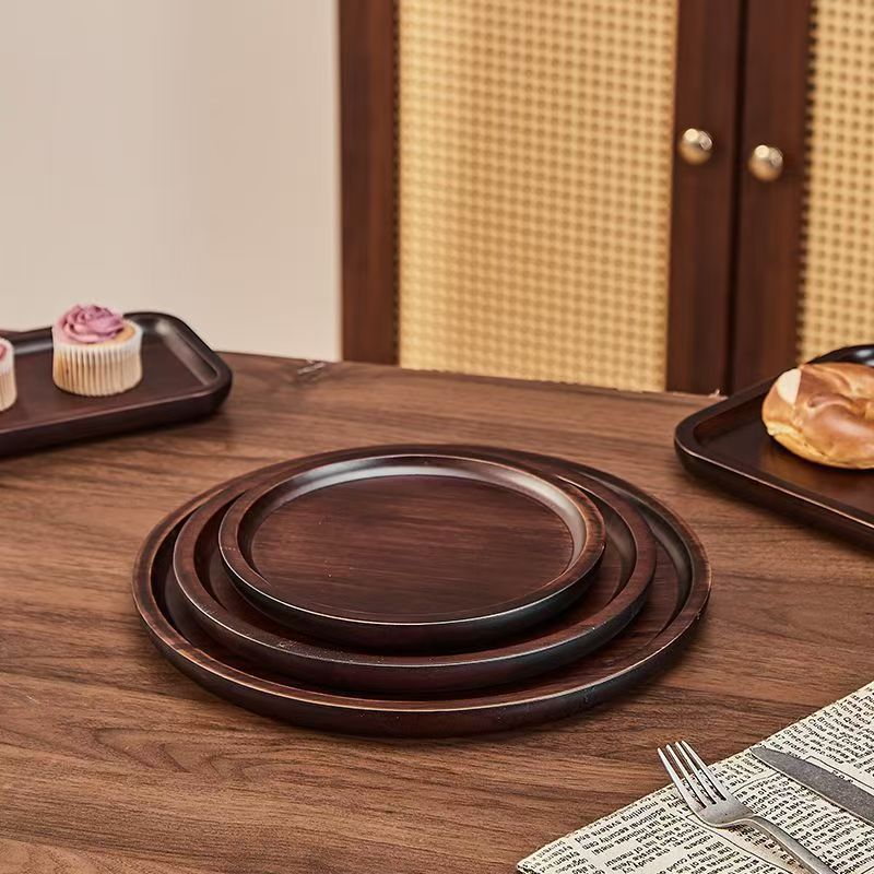 Bandeja de Madera y Bambú para Frutas y Bocadillos