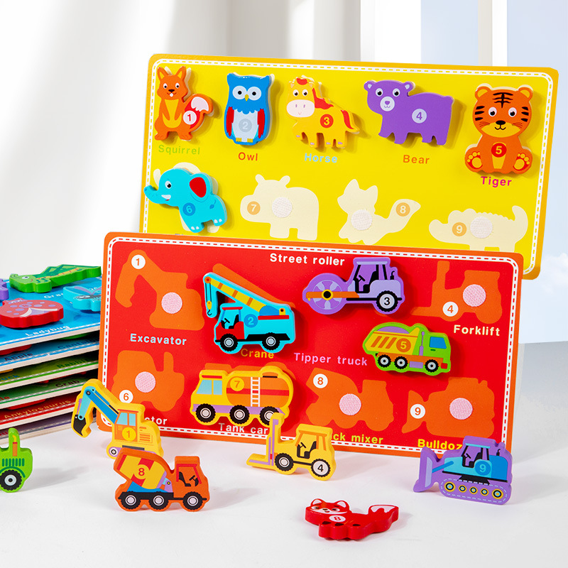 Tráfico de animales digitales para niños desgarrar juguetes puzzle image 3