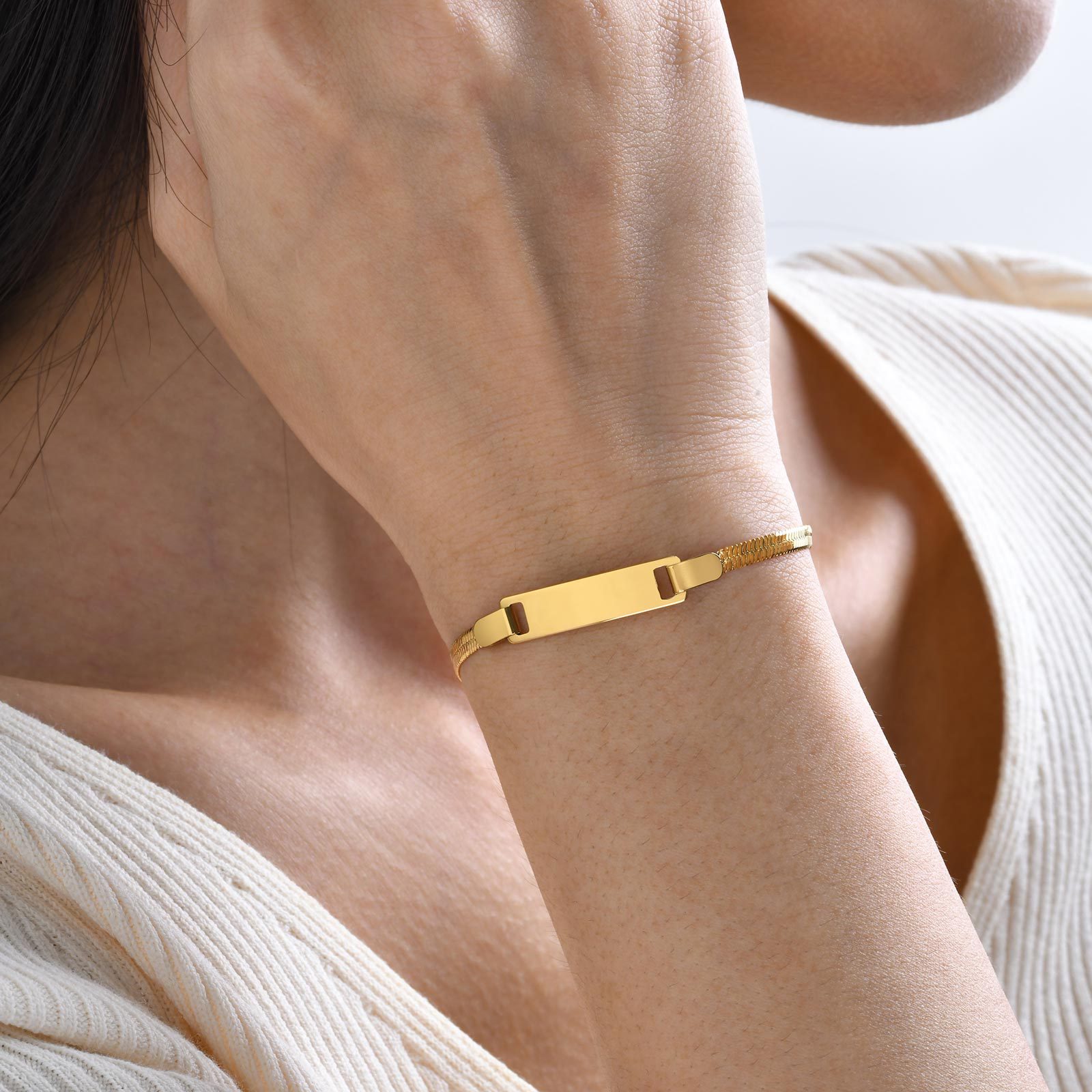 Απλό Στύλ Στερεό Χρώμα Χρώματος Πεταλούδας 304 Ανοξείδωτο Ατσάλι Κορίτσια Ενήλικες Βραχιόλι display picture 10