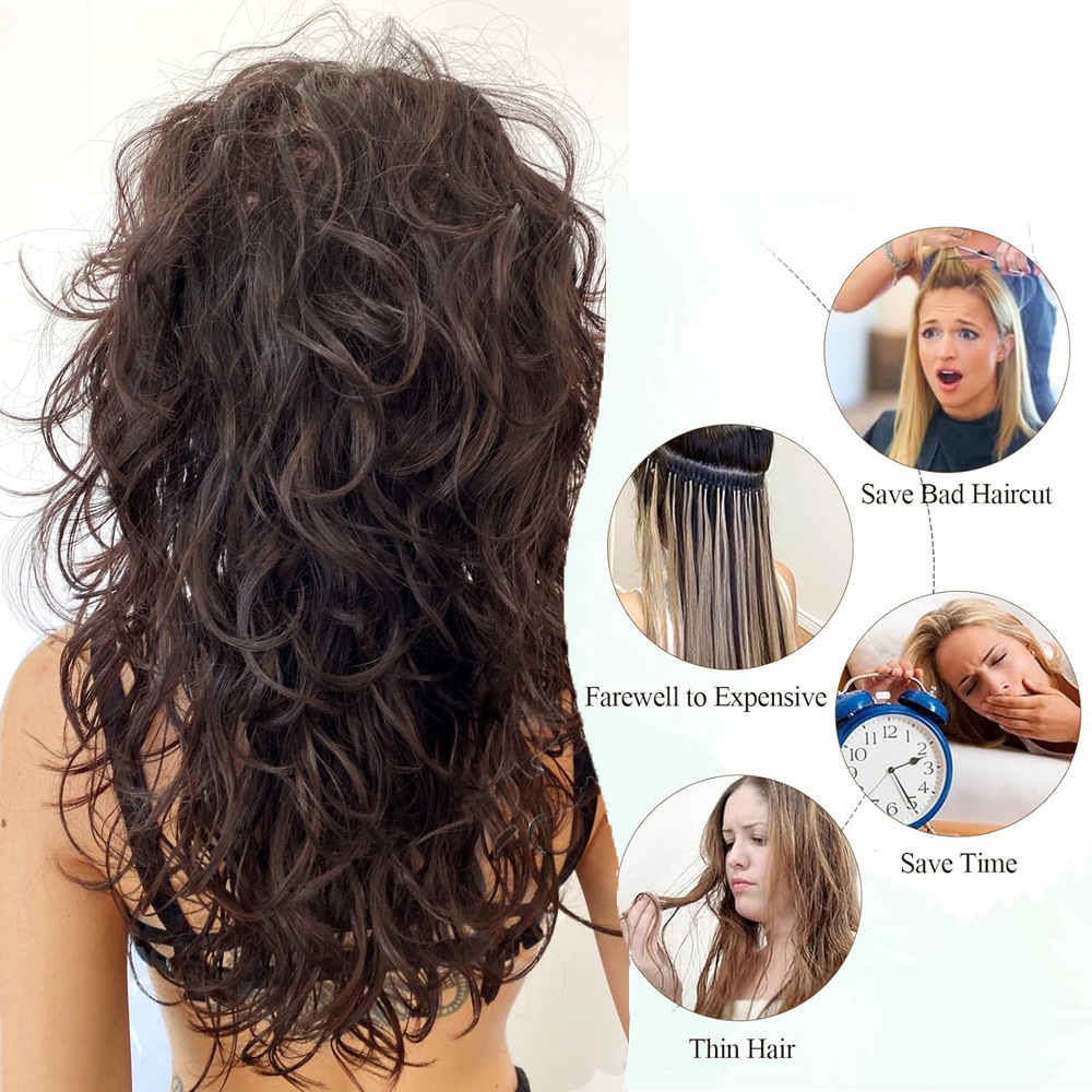 Kort lockig damperuk, naturlig volym för en fyllig look_voghion.com