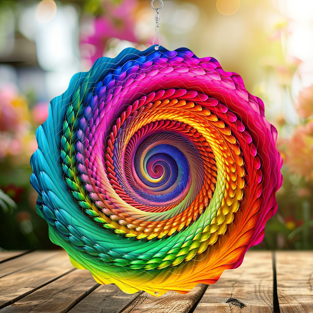 Трансграничная фабрика прямых продаж 3D вращающийся ветер в цвет вращающийся ветер колокольчик ветер во двор сад металлические украшения