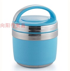 玲瓏不鏽鋼保溫提鍋便攜上班族學生雙層迷你彩色便當飯盒桶小提鍋