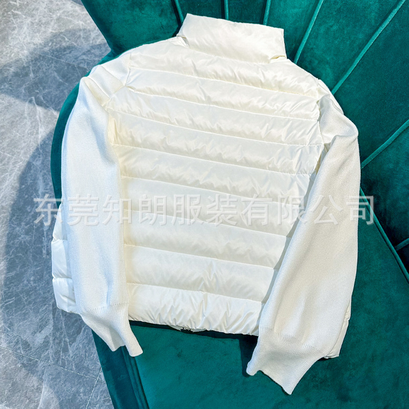 2025m蒙家外套女款高端高版本必蒙口羽绒服工厂鹅绒服针织袖拼接|undefined