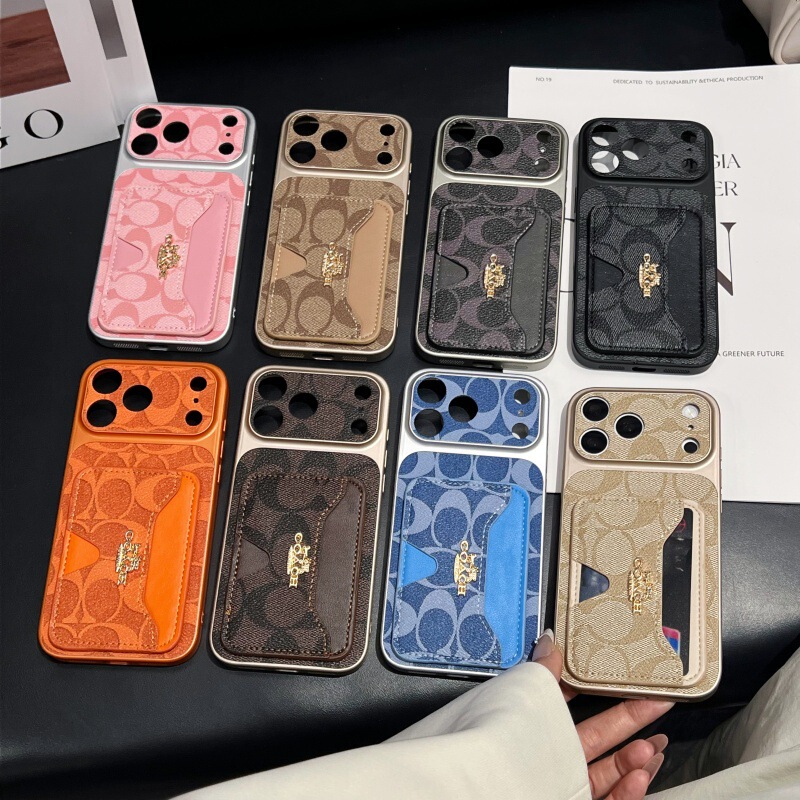 17 Suitable for iPhone 18 Pro, trendy V-neck color-blocking single card slot case for Apple 16, 15 anti-drop, 14 protection, 13