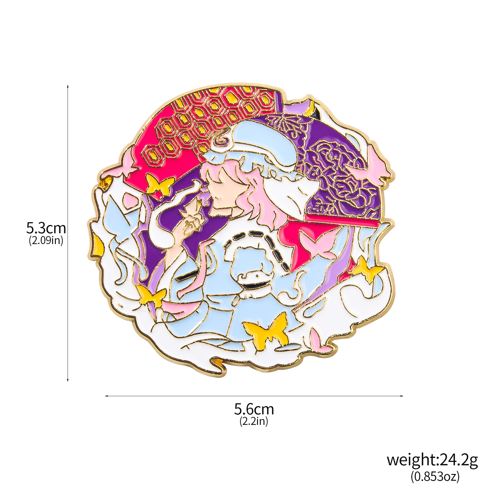 Oriental project enamel brooch eight clouds purple figure badge fantasy township 17 years old purple mother fjdjqiweiop