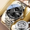 [690 English Calendar-Mechanical Model] Silver Black Face