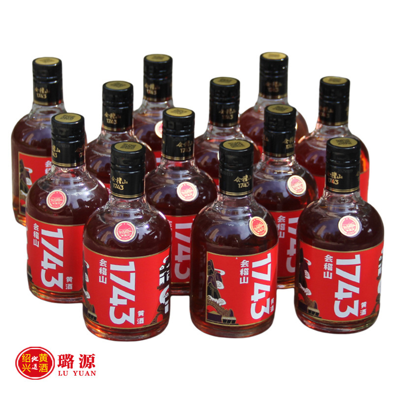 会稽山1743黄酒小瓶装375ML*12瓶整箱餐饮版特型半干型绍兴花雕酒|undefined