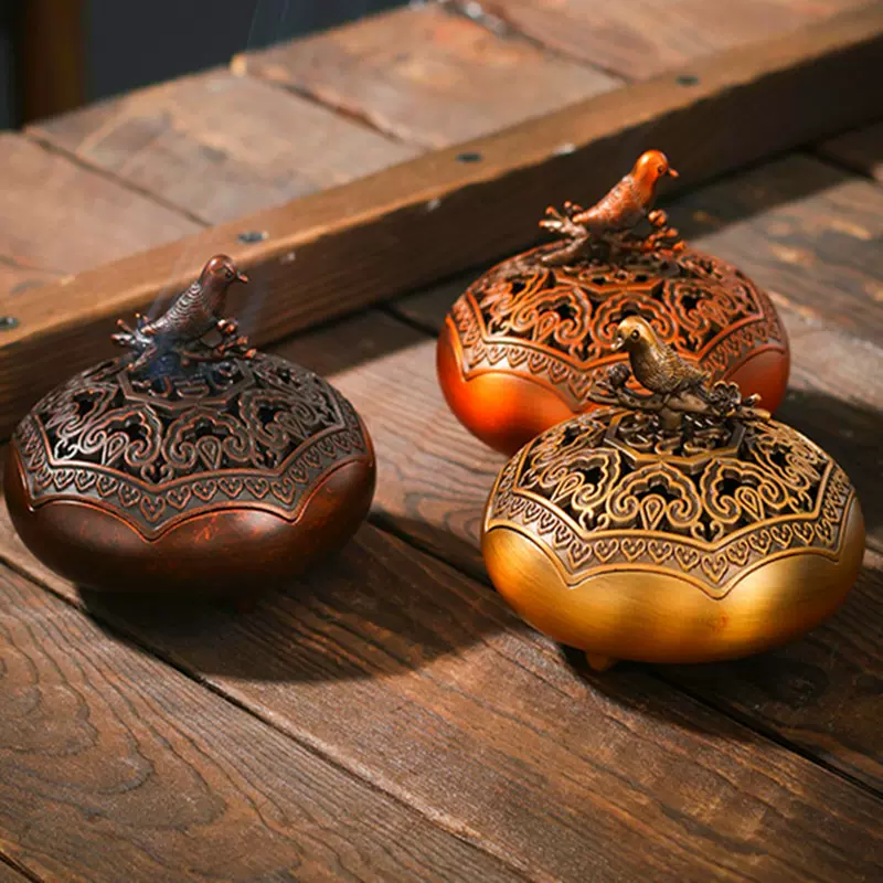 香炉批发檀香香炉喜鹊合金香炉铜香插香炉多用喜庆香炉高档香薰炉