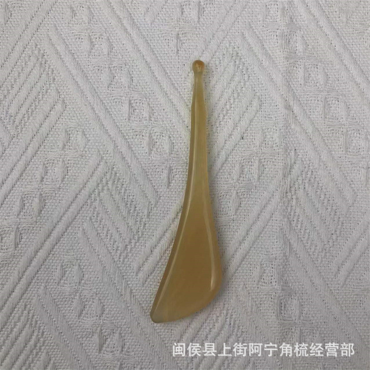 Goat Horn Gua Sha Facial Massage Stick 12cm Meridian Acupoint Beauty Tool for Face and Eye Care overview