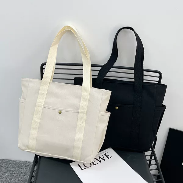 Large-capacity Tote Canvas Bag for Work and Going Out High-value Commuting All-match Art Student Book One-shoulder Cloth Bag