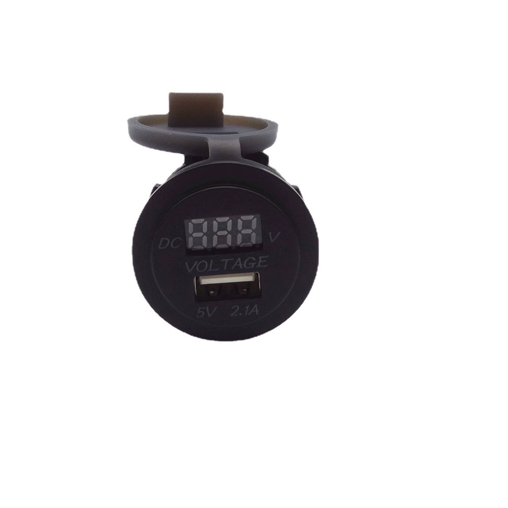 Зеленый и синий свет, одиночный USB цифровой вольтметр для авто/мото, двувходное автомобильное зарядное устройство (две в одном)