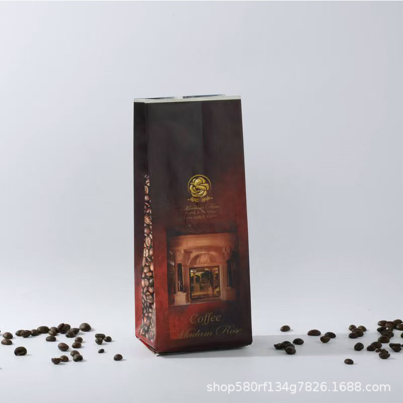 咖啡袋加厚高阻隔铝箔八边封自立拉链袋带排气阀咖啡包装袋子