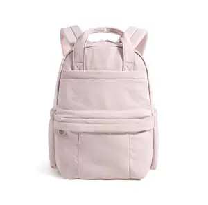 Cross-Border Hot-Selling Macaron Solid Color Lightweight Multi-Compartment Tablet Backpack Breathable Pressure-Reducing Student Commuting Travel School Bag