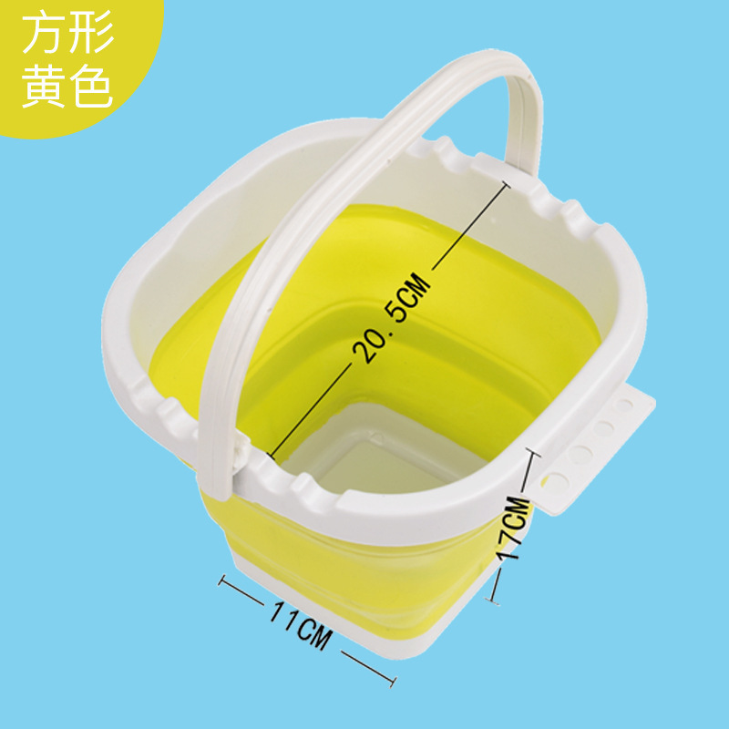 仕切り付き折り畳みバケツ美術画携帯洗浄筒水粉水彩絵の具シリコン洗浄バケツ調色桶|undefined