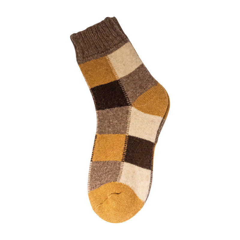 Calcetines de lana cálidos de invierno para hombres calcetines Terry forrados de lana engrosados calcetines de otoño e invierno a media pierna calcetines de Cachemira de invierno gruesos extra gruesos