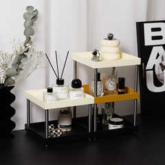 Nordic style square small object shelf office desk multi-layer storage rack three-layer cup shelf