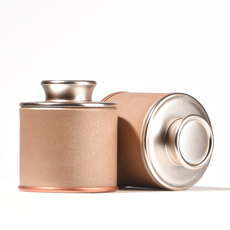 Portátil pequeña olla de té tarro de té caja de embalaje Té Negro Té Verde Oro Junmei túnica roja tarro vacío Universal Tarro de papel de tamaño pequeño