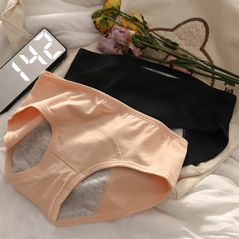 Menstrual Pants, Cotton Menstrual Period Underwear, Mid-Waist Breathable Pure Cotton Underwear, Women's Crotch Anti-Leakage Menstrual Underwear, Women's Wholesale