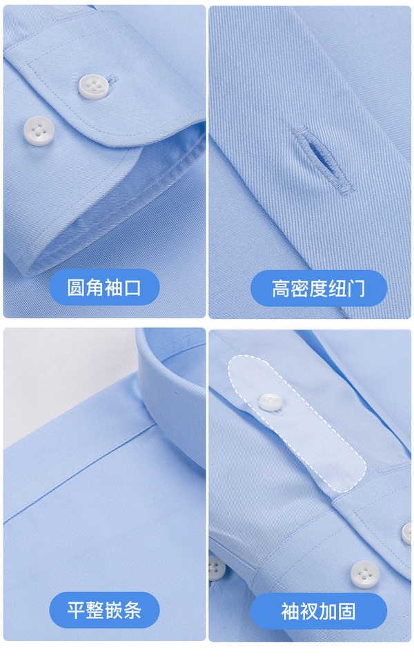 Áo sơ mi nam ngắn tay cổ lật cotton 80s không cần ủi form vừa vặn — Màu xanh nhạt ngắn tay nam cổ vuông, Trắng ngắn tay nam cổ vuông chi tiết 21