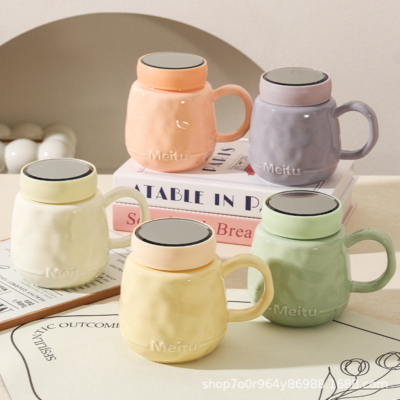Modern Simple Ceramic Cup Mirror Cup Drinking Cup Cute Coffee Cup Mug High Color Value Cute Gift Cup