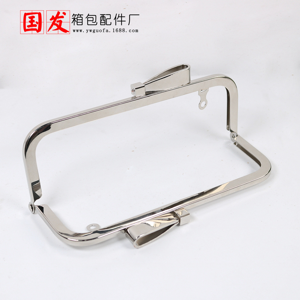 20% de descuento especial: 18CM cuadrado liso sin agujeros cabeza de arco oro plata tipo de viscosidad bolsa hebilla