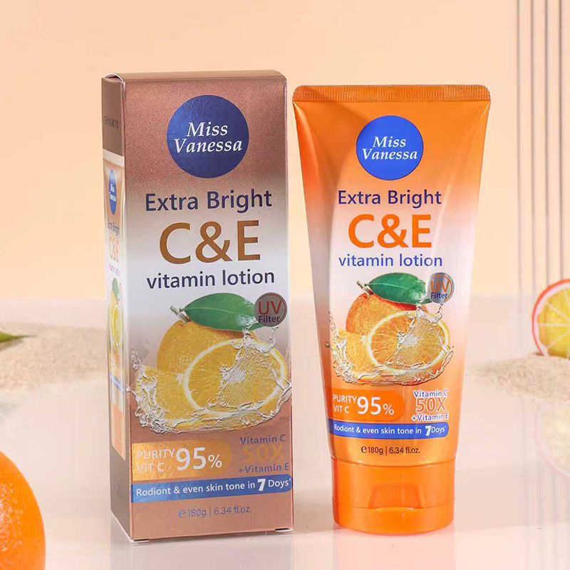 MissVanessa nuevo comercio exterior transfronterizo especial para hidratar, hidratar, anti-agrietamiento, loción corporal de frutas de vitamina C