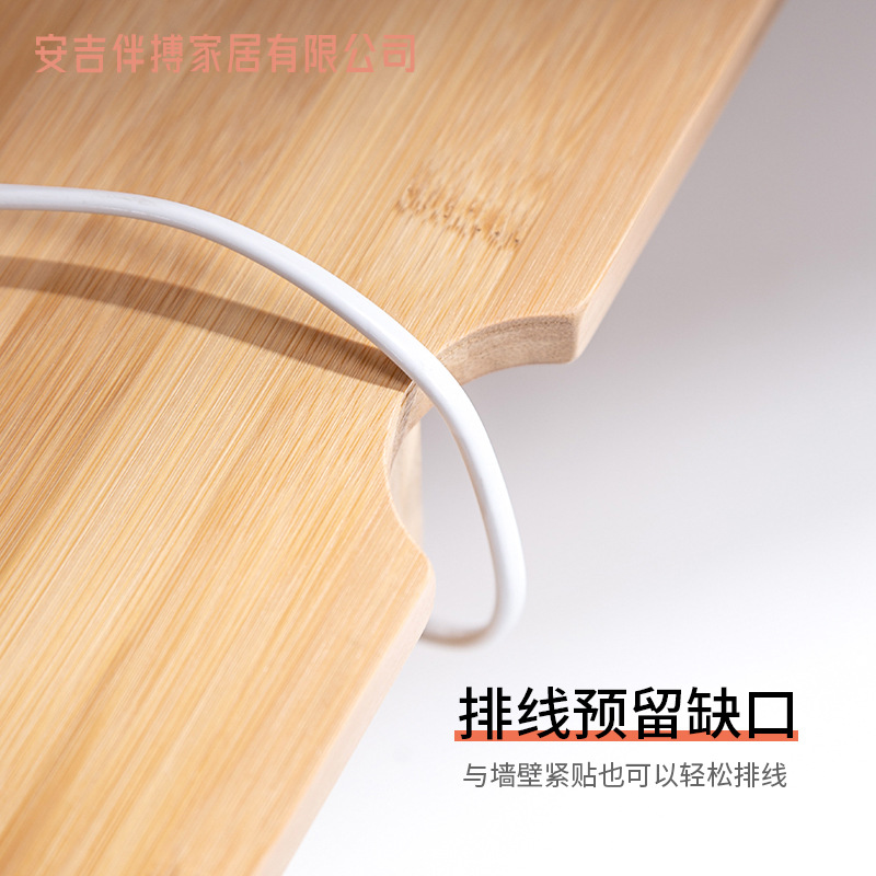 コンピュータのディスプレイの高くなる棚の楠竹のデスクトップの収納の引き出しの事務室のコンピュータのディスプレイの高くなる棚