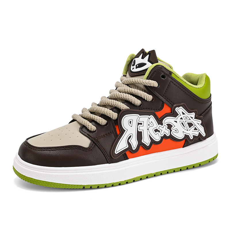 Herren Mid-top Board Shoes Im Angesagten Schul-stil Sneaker_voghion.com