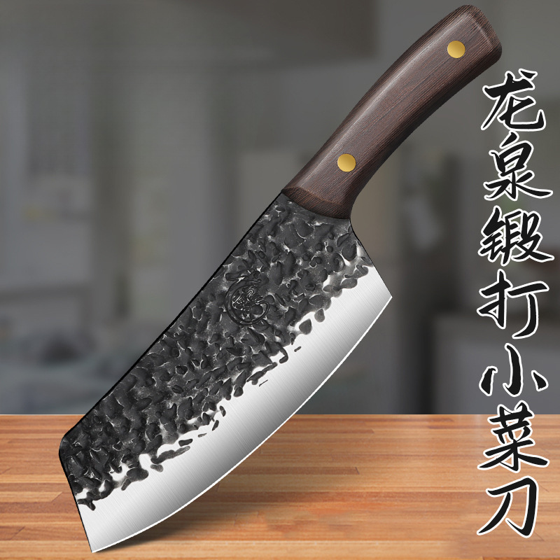 Cuchillo de cocina de Longquan forjado a mano casero herramientas de corte conjunto de cuchillo de cocina de Longquan forjado pequeño cuchillo de cocina puede