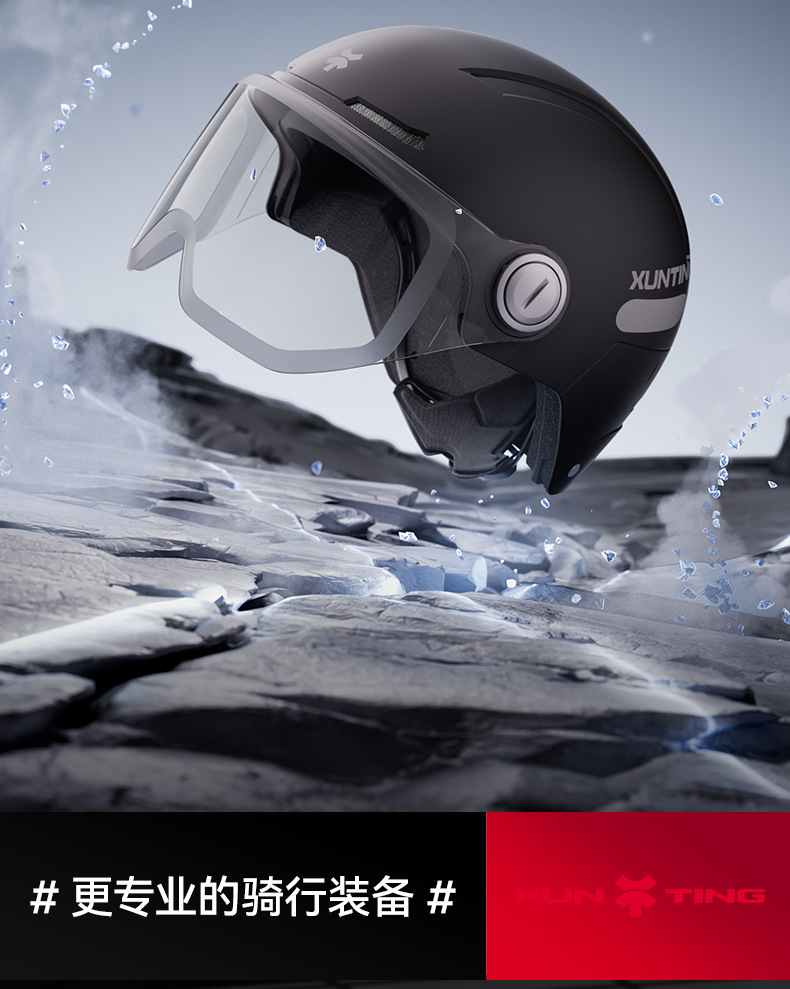 Suitable for 3C Certified Electric Vehicle Helmets, Extra Large Size Men's Summer Sun Protection All-Season Helmets, Women's Motorcycle Summer Helmets