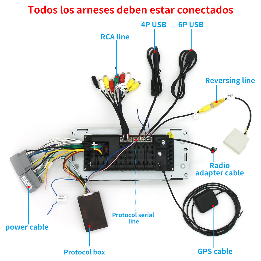 Transfronterizo adecuado para botones Jeep universales de 7 pulgadas, navegación para automóviles Android, reproductor GPS Bluetooth, máquina todo en uno