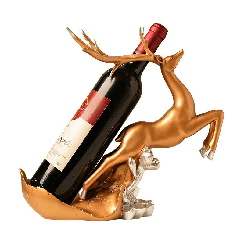 Beihanmei Creative Elk Wine Rack Ornaments Light Luxury Living Room New Chinese Home Entrance Wine Cabinet Decoration Annual Meeting Gift