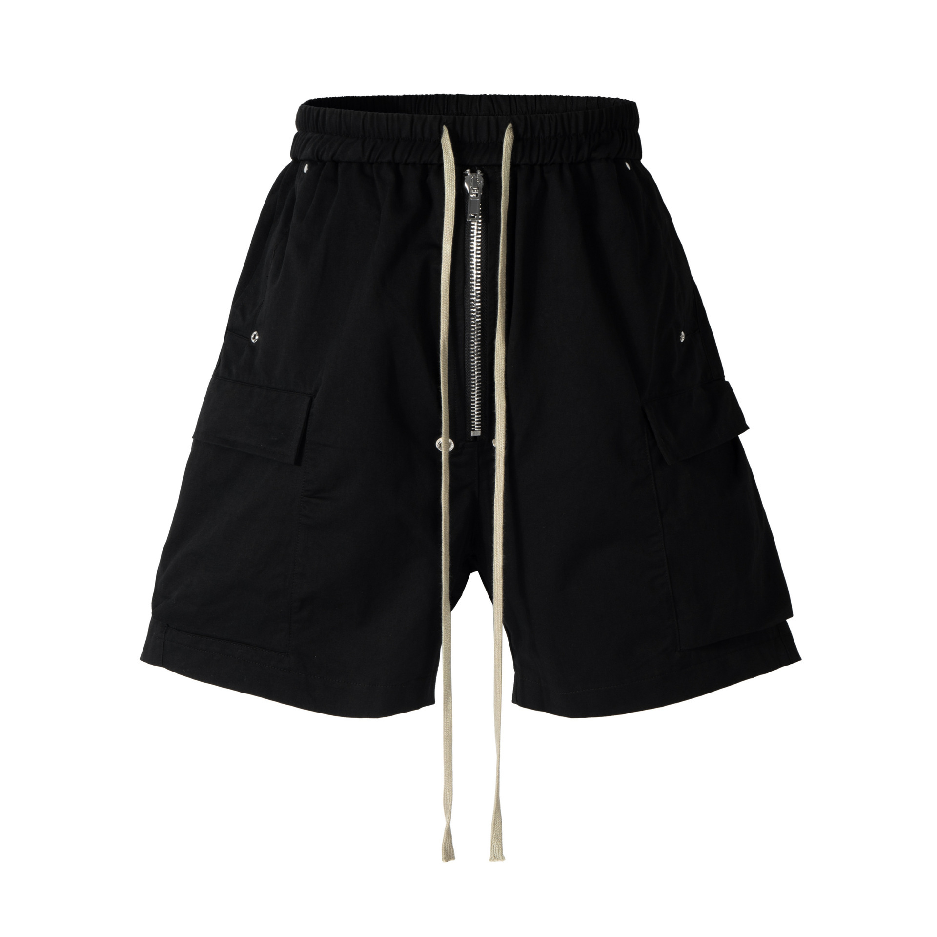 2025 Dark RO Style Drawstring Multi-Pocket Tooling Shorts Men's Niche Casual Loose Straight Pants
