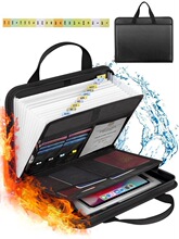 J 89919 Waterproof Fireproof Accordion File Bag ��ˮ�ļ���