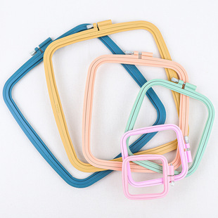 Multi-specification ABS plastic cross stitch diy embroidery stretch color square stitch hoop cross stitch embroidery tools accessories