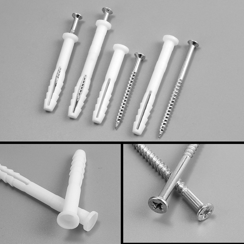 Gudi Cabinet and Wall Cabinet Expansion Screw Plastic Expansion Plug Expansion Tube Expansion Nail Cabinet and Wall Cabinet Rose Factory Direct Sales