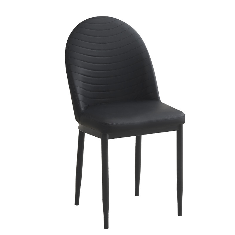 Silla de comedor de lujo ligera silla de mesa de comedor comercial taburetes de cuero de paquete suave silla de respaldo gruesa silla de comedor oruga fuerte
