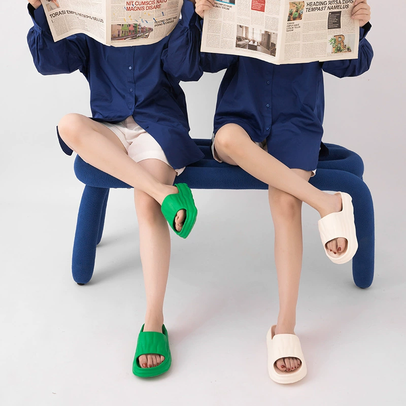 Однотонные сандалии и тапочки из ЭВА, женские нескользящие тапочки для пар на толстой подошве, дома, ванной, для ванной комнаты, для мужчин