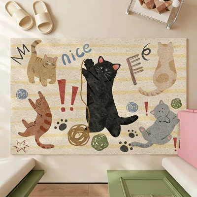 Door Mat, Avtomobil döşəmə paspasları - chores-4060cm-silk-circle