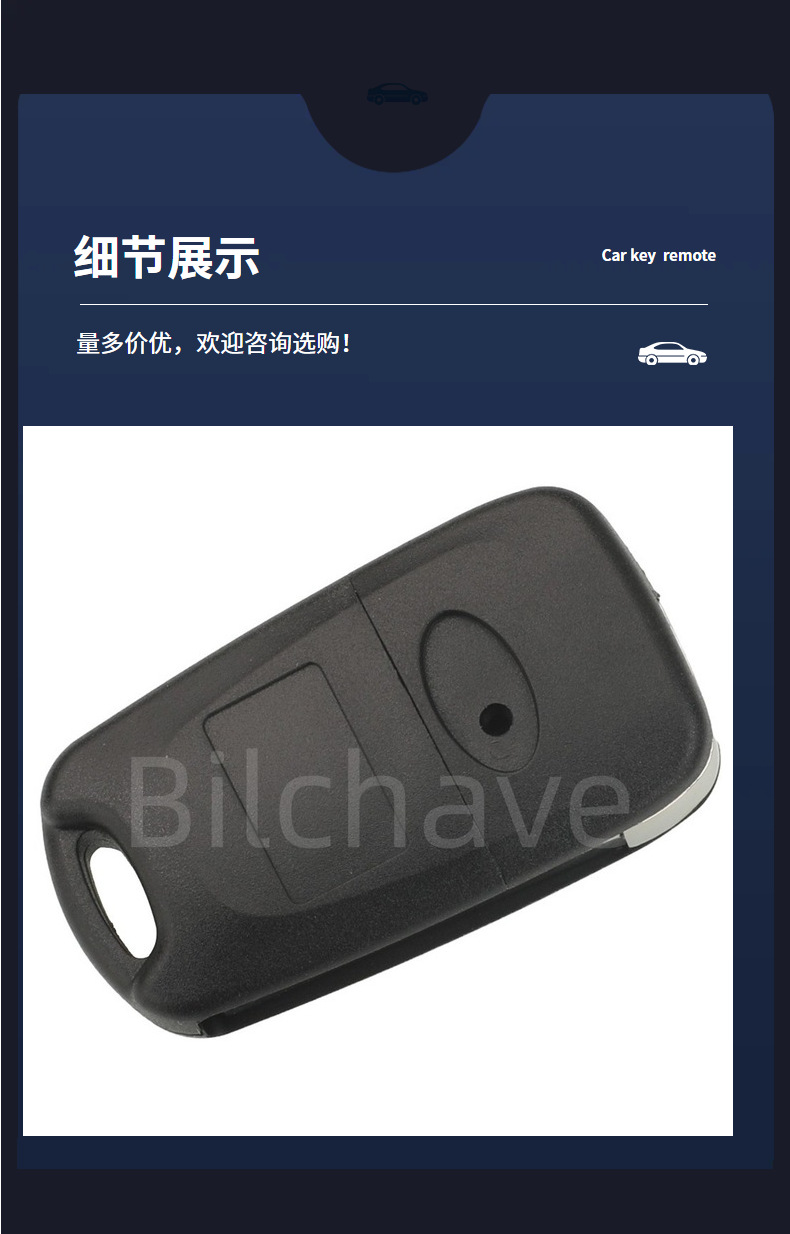 Suitable for 3-Button Hyundai Accent Verna Folding Car Key Replacement Shell, Two Types of Blades Available