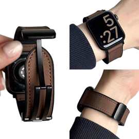 硅胶贴皮表带磁吸扣适用于三星Garmin华为Amazfit小米GT4/5iwatch