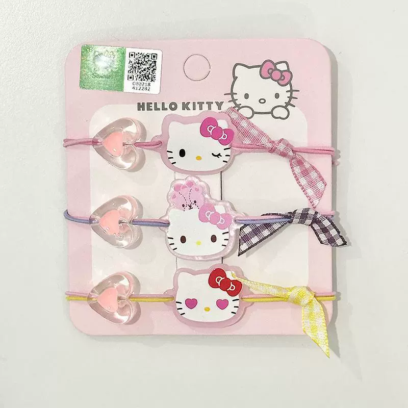 Sanrio любовь волосы кружок три установки Kuro Mi Jade Gou Dog милый резиновый ремень для волос украшение веревка женская шариковая головка